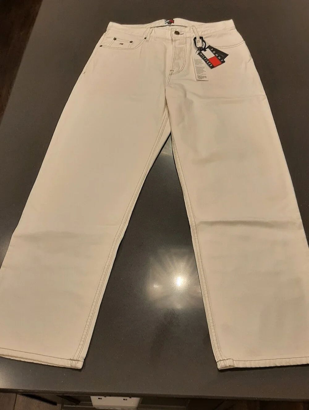 Tommy Hilfiger NFXG Next Flex White Button Fly Jeans Men's NWT